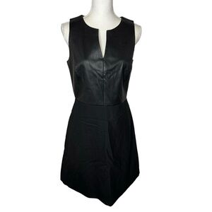 Theory Alinea Mod Stretch Leather Dress Lamb Wool Blend 8